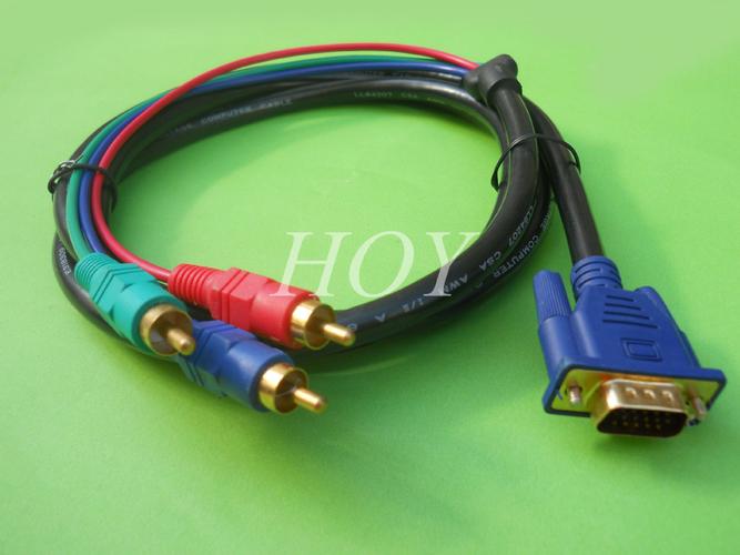 【厂家直销】替代色差转vga转换器 vga转色差 3rca av